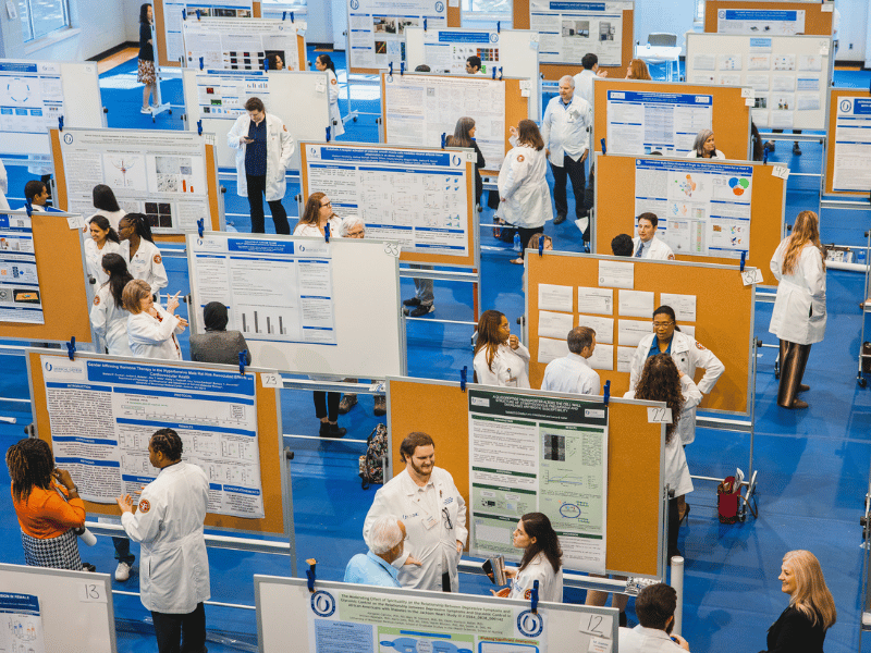 SGSHS students filled the Norman G. Nelson Student Union gymnasium with their poster presentations during the school's annual Research Day. Lindsay McMurtray/ UMMC Communications